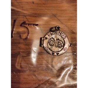 925 Sterling Silver Friends You Are Special Hinged Round Locket Charm JJT.G